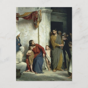 Christ and the Children by Carl Bloch Postcard