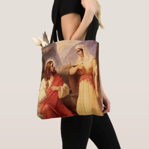 Christ and the Samaritan by Christian Schleisner Tote Bag