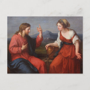 Christ and the Samaritan Woman, Angelica Kauffman Postcard