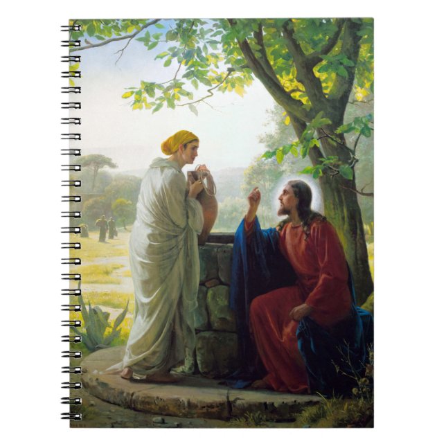Christ and the Samaritan Woman by Carl Bloch Notebook (Front)