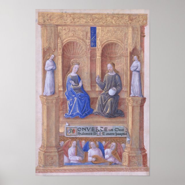 Christ and the Virgin Mary Enthroned Poster (Front)
