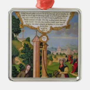 Christ and the Woman from Samaria at Jacob's Well Metal Tree Decoration