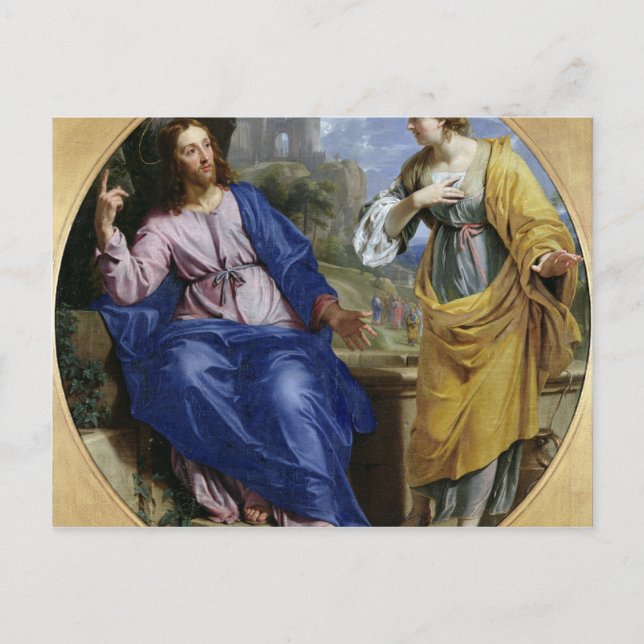 Christ and the Woman of Samaria Postcard (Front)