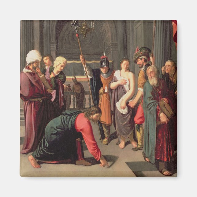 Christ and the Woman Taken in Adultery Magnet (Front)