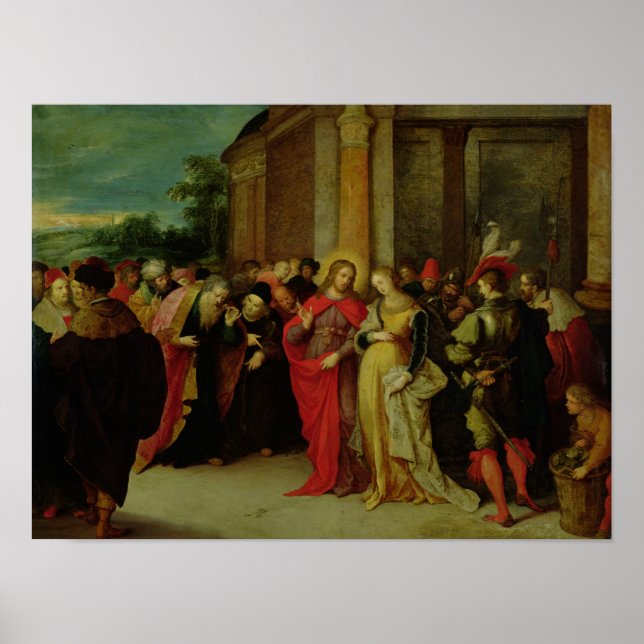 Christ and the Woman Taken in Adultery Poster (Front)