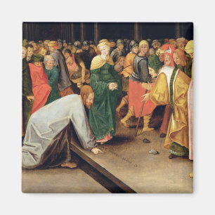 Christ and the women taken in adultery, 1628 magnet