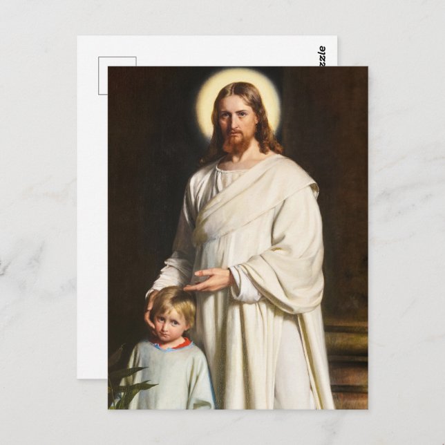 Christ and the Young Child by Carl Heinrich Bloch Postcard (Front/Back)