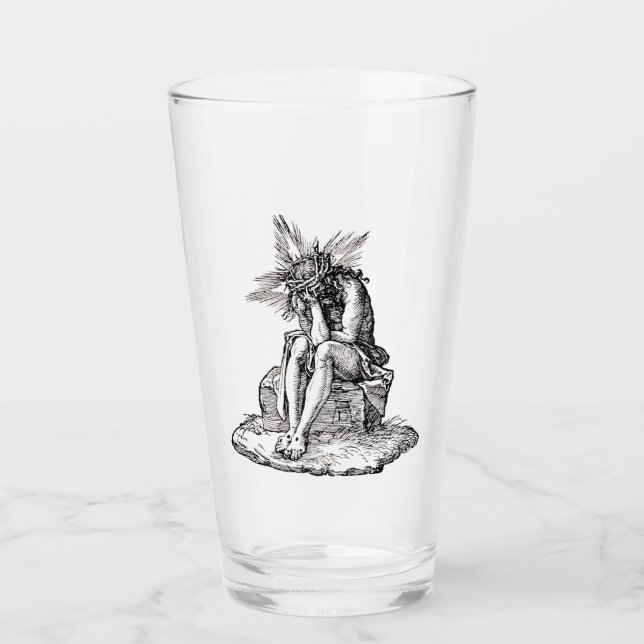 Christ as the Man of Sorrows Fine Art Glass (Front)