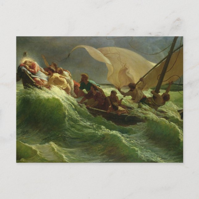 Christ Asleep in his Boat Postcard (Front)