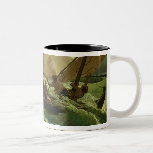 Christ Asleep in his Boat Two-Tone Coffee Mug (Right)