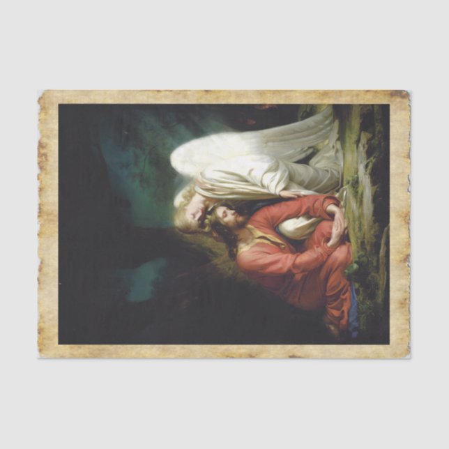 Christ at Gethsemane, Decoupage Tissue Paper (Front)