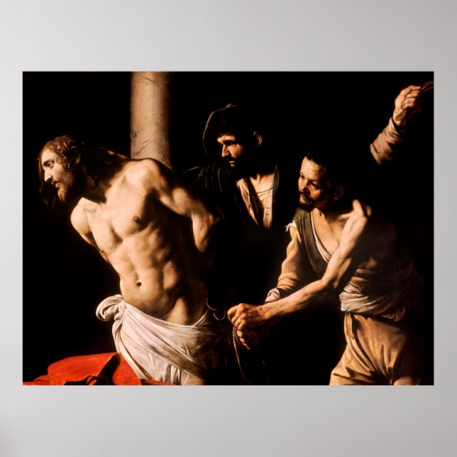Christ at the Column by Caravaggio (1607) Poster (Front)