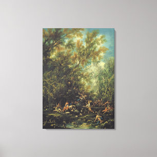 Christ Attended by the Angels, c.1725-30 (oil on c Canvas Print