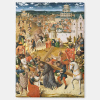 Christ Bearing the Cross Vintage Art Oil Painting