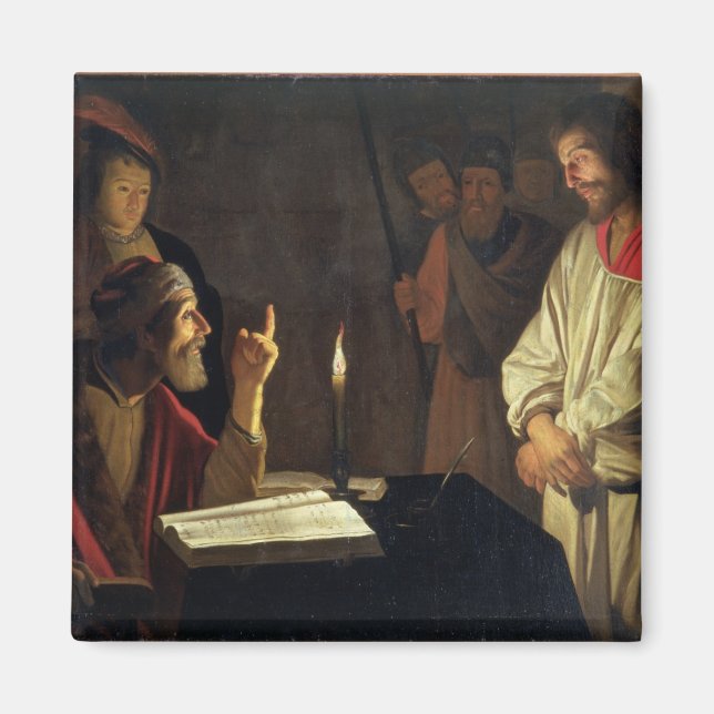 Christ Before Caiaphas (oil on canvas) Magnet (Front)