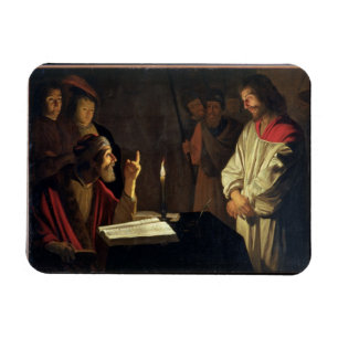 Christ Before Caiaphas (oil on canvas) Magnet