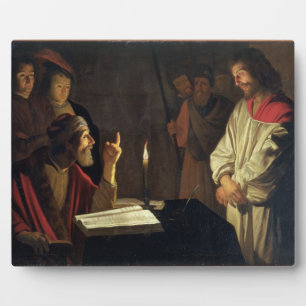 Christ Before Caiaphas (oil on canvas) Plaque