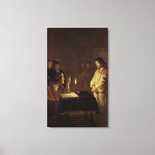 Christ before the High Priest, 1617 Canvas Print