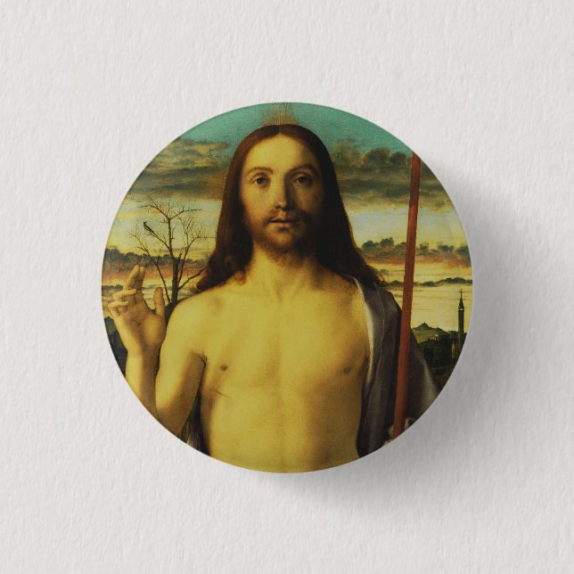 Christ Blessing by Giovanni Bellini   3 Cm Round Badge (Front)
