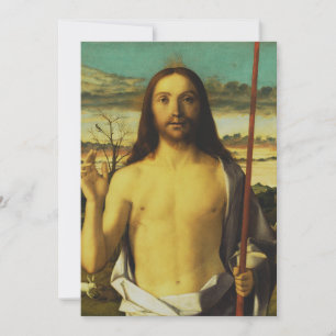 Christ Blessing by Giovanni Bellini Thank You Card