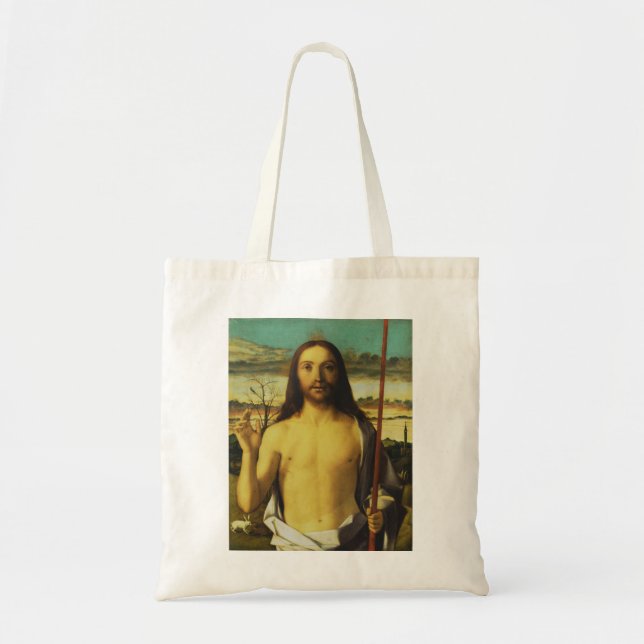 Christ Blessing by Giovanni Bellini   Tote Bag (Front)