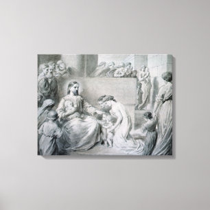 Christ Blessing Little Children Canvas Print