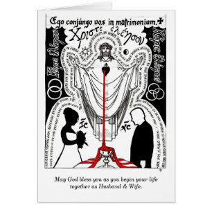 "Christ Blessing Marriage" Wedding Card