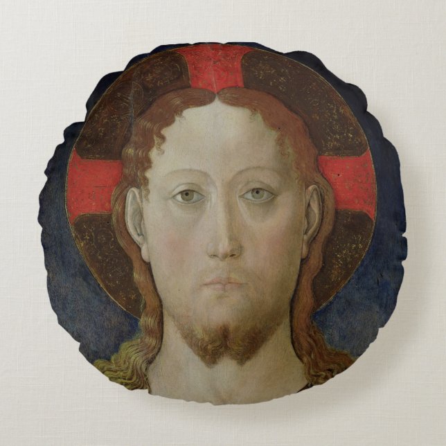 Christ Blessing Round Cushion (Front)