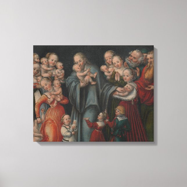 Christ Blessing the Children Wall Art Canvas Print (Front)