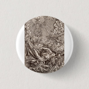 Christ Born to Heaven by Angels 3 Cm Round Badge