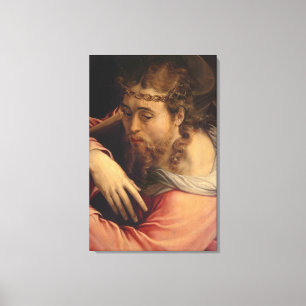Christ Carrying the Cross, 1540-45 (oil on panel) Canvas Print
