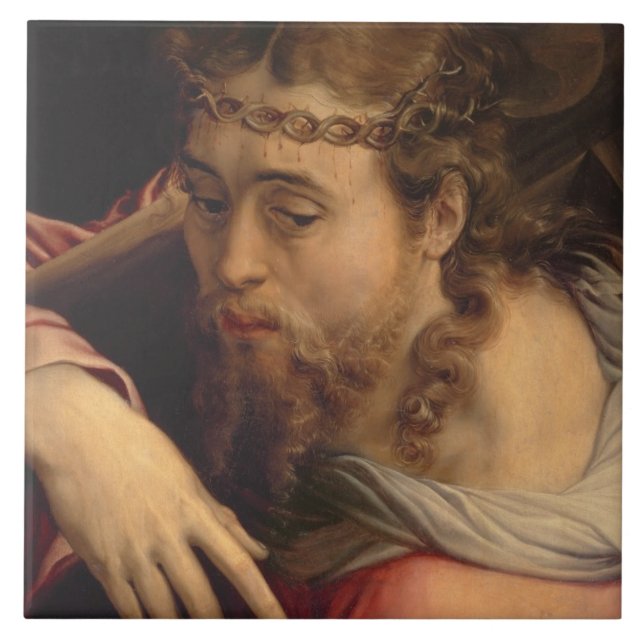 Christ Carrying the Cross, 1540-45 (oil on panel) Tile (Front)