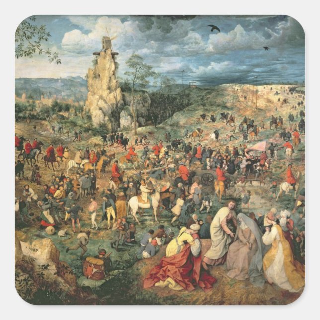 Christ carrying the Cross, 1564 Square Sticker (Front)