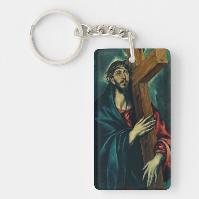 Christ Carrying the Cross by El Greco Key Ring (Front)