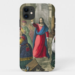 Christ Cleanses the Temple, from a bible printed b iPhone 11 Case