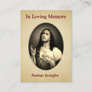 Christ Consoles Catholic Funeral Memorial Card