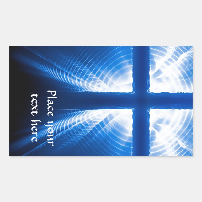 Christ Cross Rectangular Sticker (Front)