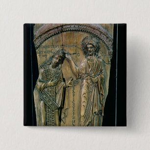 Christ Crowning the Emperor Constantine VII 15 Cm Square Badge