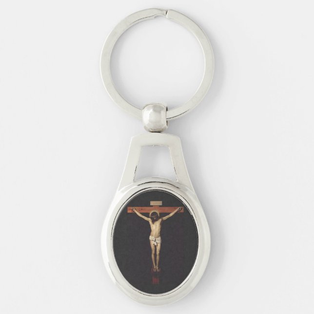 Christ Crucified by Diego Velazquez Key Ring (Front)
