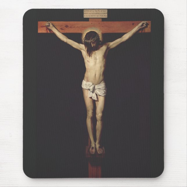 Christ Crucified by Diego Velazquez Mouse Pad (Front)