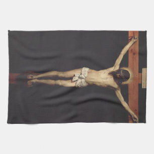 Christ Crucified by Diego Velazquez Tea Towel