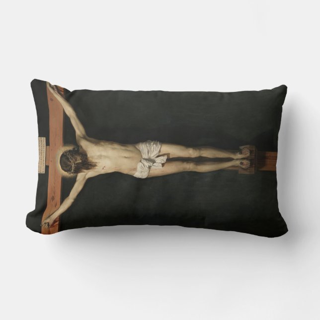 Christ Crucified on the Cross (Faith) (Velazquez) Lumbar Cushion (Front)