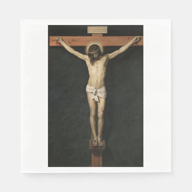 Christ Crucified on the Cross (Faith) (Velazquez) Napkin (Front)