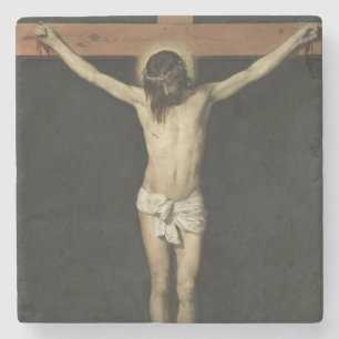 Christ Crucified on the Cross (Faith) (Velazquez) Stone Coaster