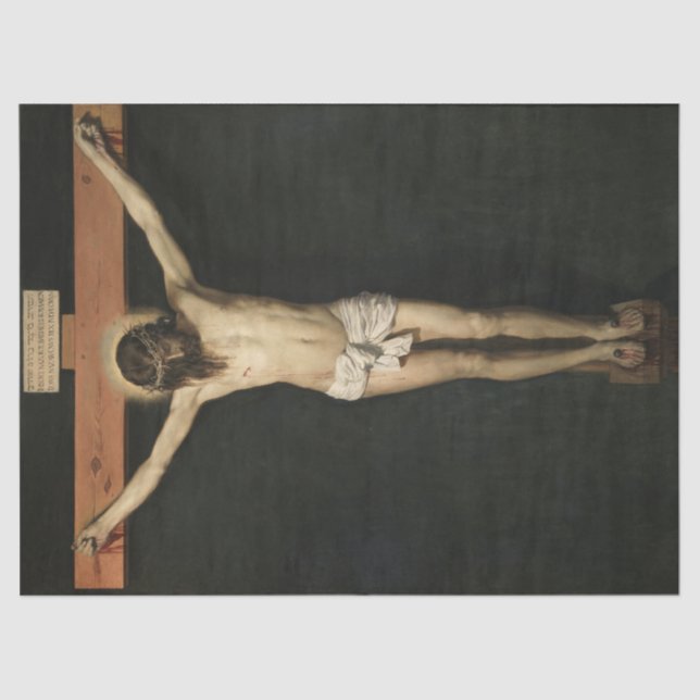Christ Crucified on the Cross (Faith) (Velazquez) Tissue Paper (Front)