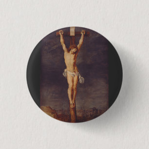 Christ dead on the cross by Peter Paul Rubens  3 Cm Round Badge