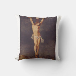Christ dead on the cross by Peter Paul Rubens Cushion