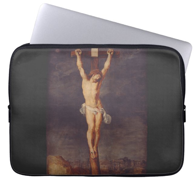 Christ dead on the cross by Peter Paul Rubens  Laptop Sleeve (Front)