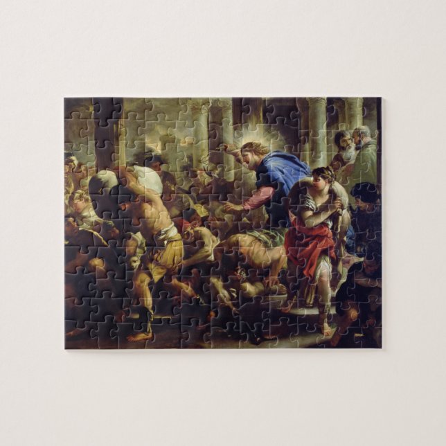 Christ Driving the Merchants from the Temple Jigsaw Puzzle (Horizontal)