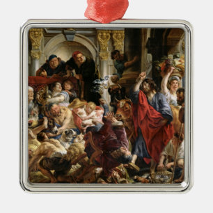 Christ Driving the Merchants from the Temple Metal Tree Decoration